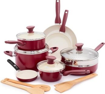 [🔥LIMITED TIME OFFER ONLY TODAY! ]Ceramic Nonstick Cookware Set-16 Piece